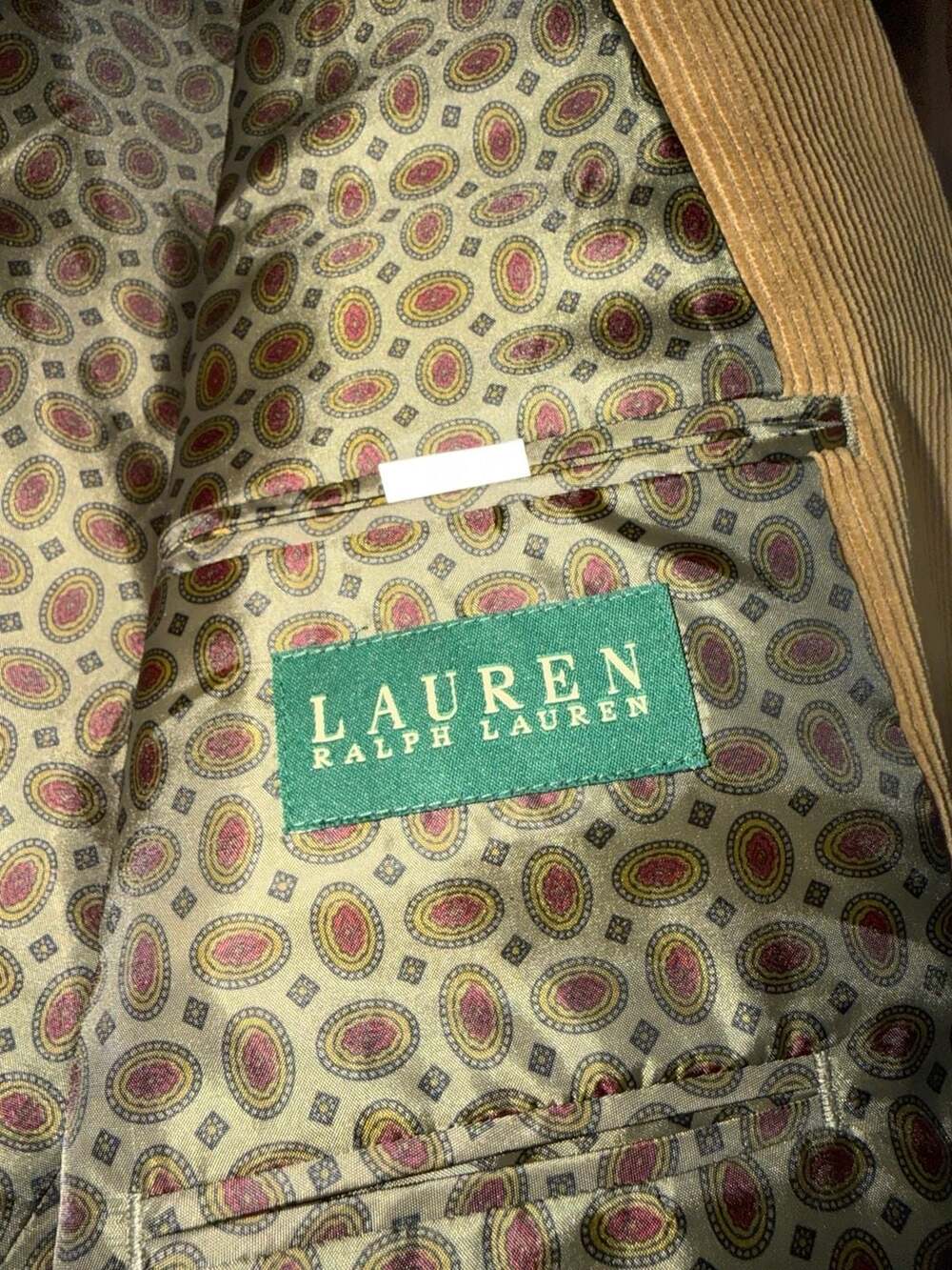 Lauren Ralph Lauren Tan Corduroy Sport Coat Blazer 44L - Picture 9 of 9